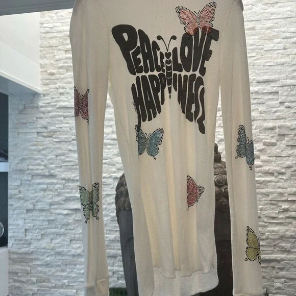Lauren Moshi McKinley Crystal Love Butterfly Peace XS worn once! 🦋 - Picture 1 of 7